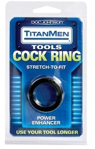 TitanMen Black Stretch Cock Ring for Ultimate Comfort and Versatility COCK RINGS