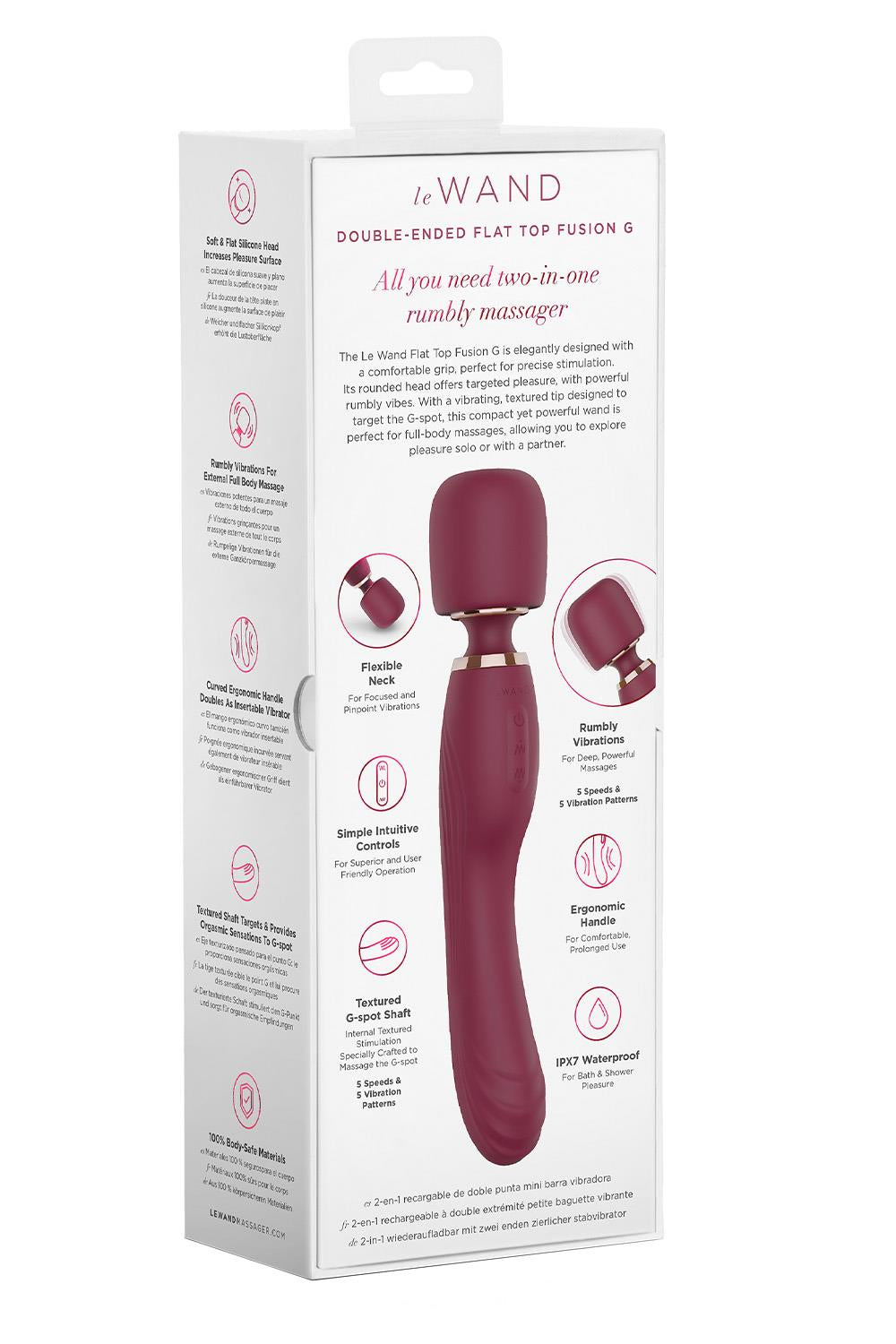 Le Wand Flat Top Fusion G Vibrator – Dual-Stimulation Design Intimate Massager > Sex Toys > Massage Wands