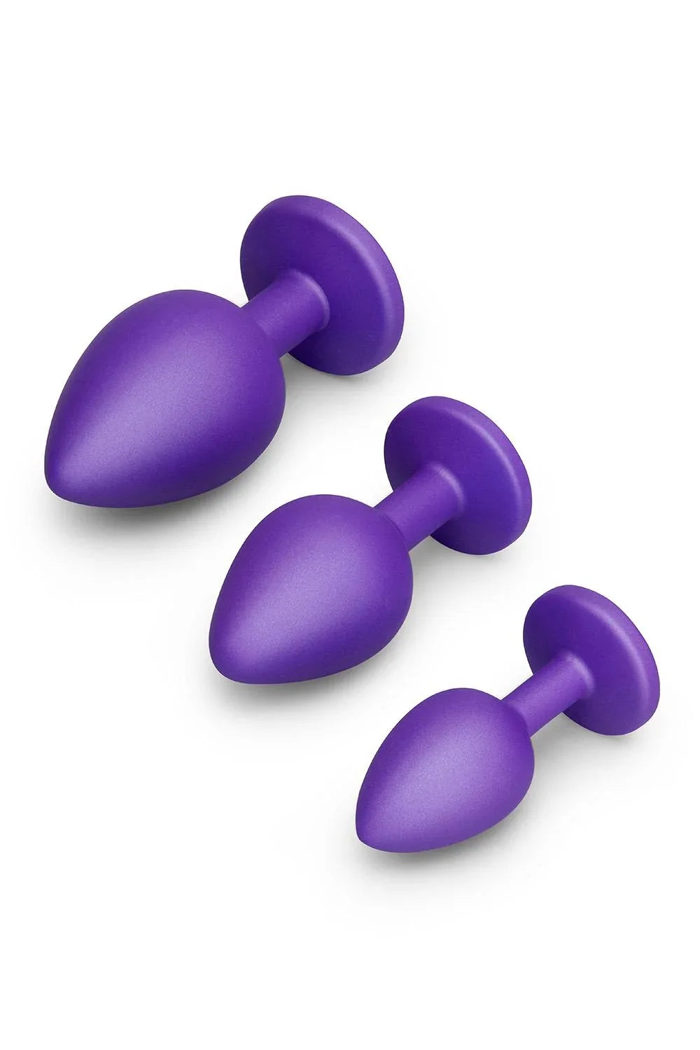 b-Vibe Jeweled Butties Bundle – Luxury 3-Piece Tapered Silicone Butt Plug Set Secondary image