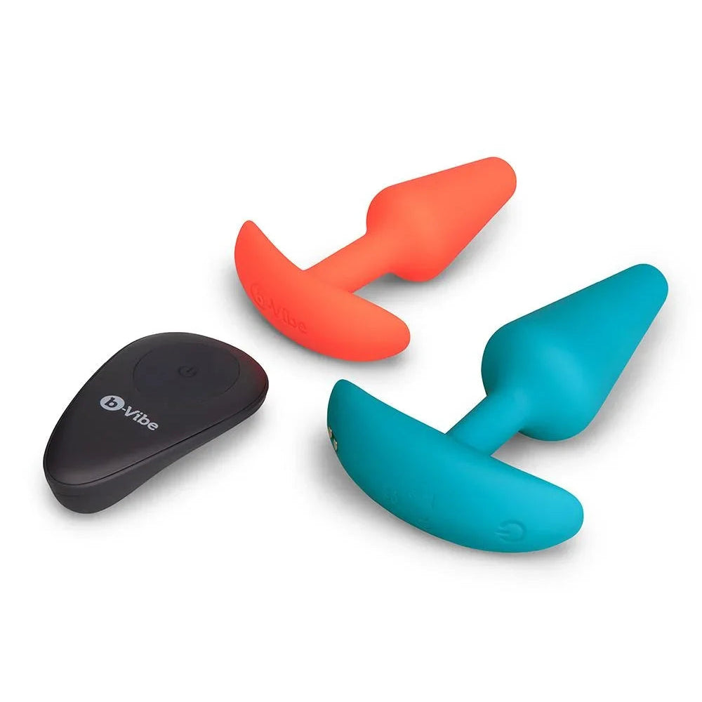 b-Vibe Butties Anal Training Set – Rechargeable Remote-Controlled Beginner and Large Butt Plug Set > Anal Range > Vibrating Butt Plugs Main image