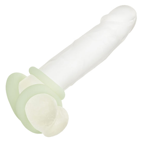 Alpha Glow-In-The-Dark Liquid Silicone 3 Ring Set in White with Multiple Sizes COCK RING Set