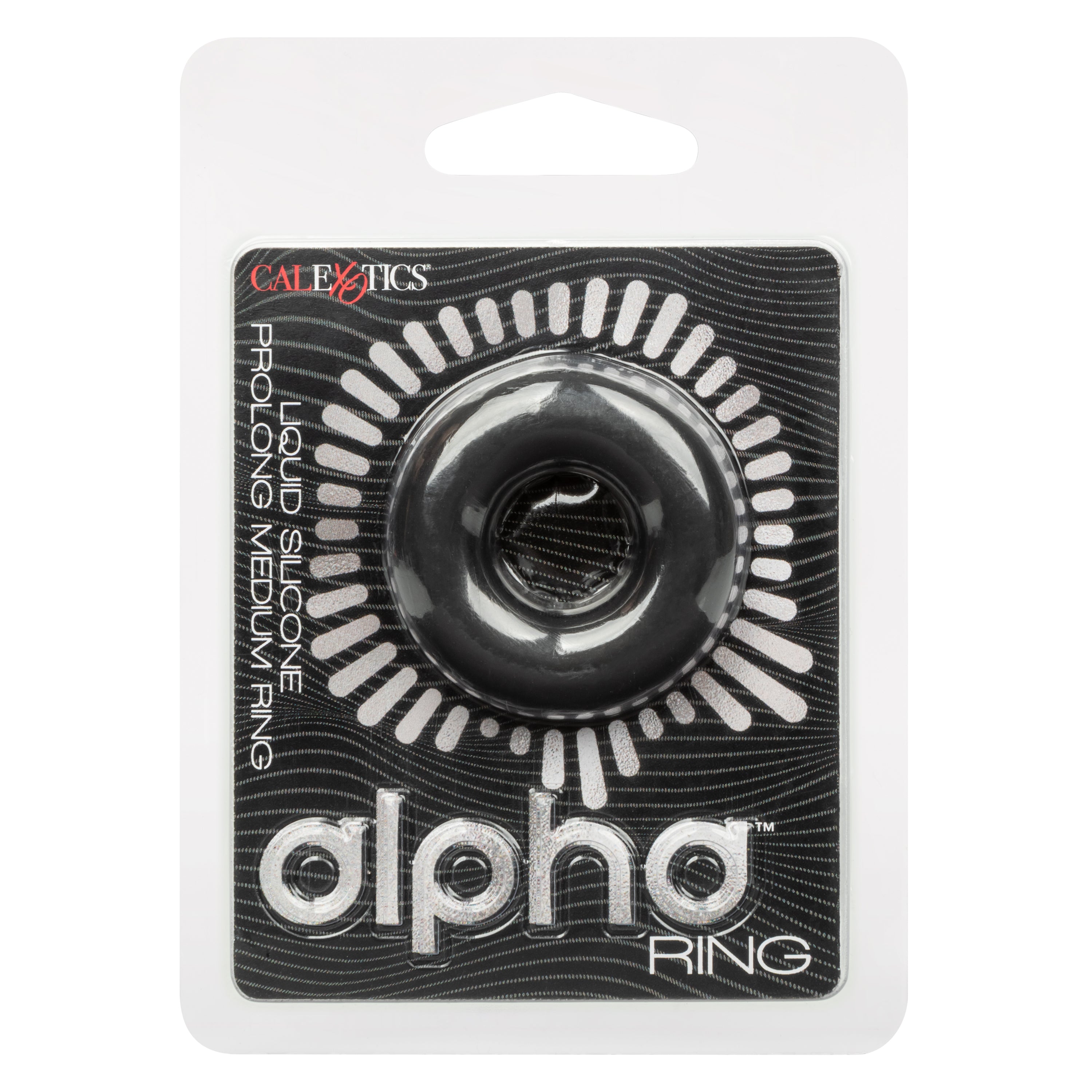 Alpha Liquid Silicone Prolong Medium Ring Black Stretchy Erection Enhancer > Cock Ring > Single