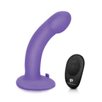 Pegasus 6 Inch Wireless Remote Curved Purple Peg With Harness Purple > Dildos > Strap On Harnesses