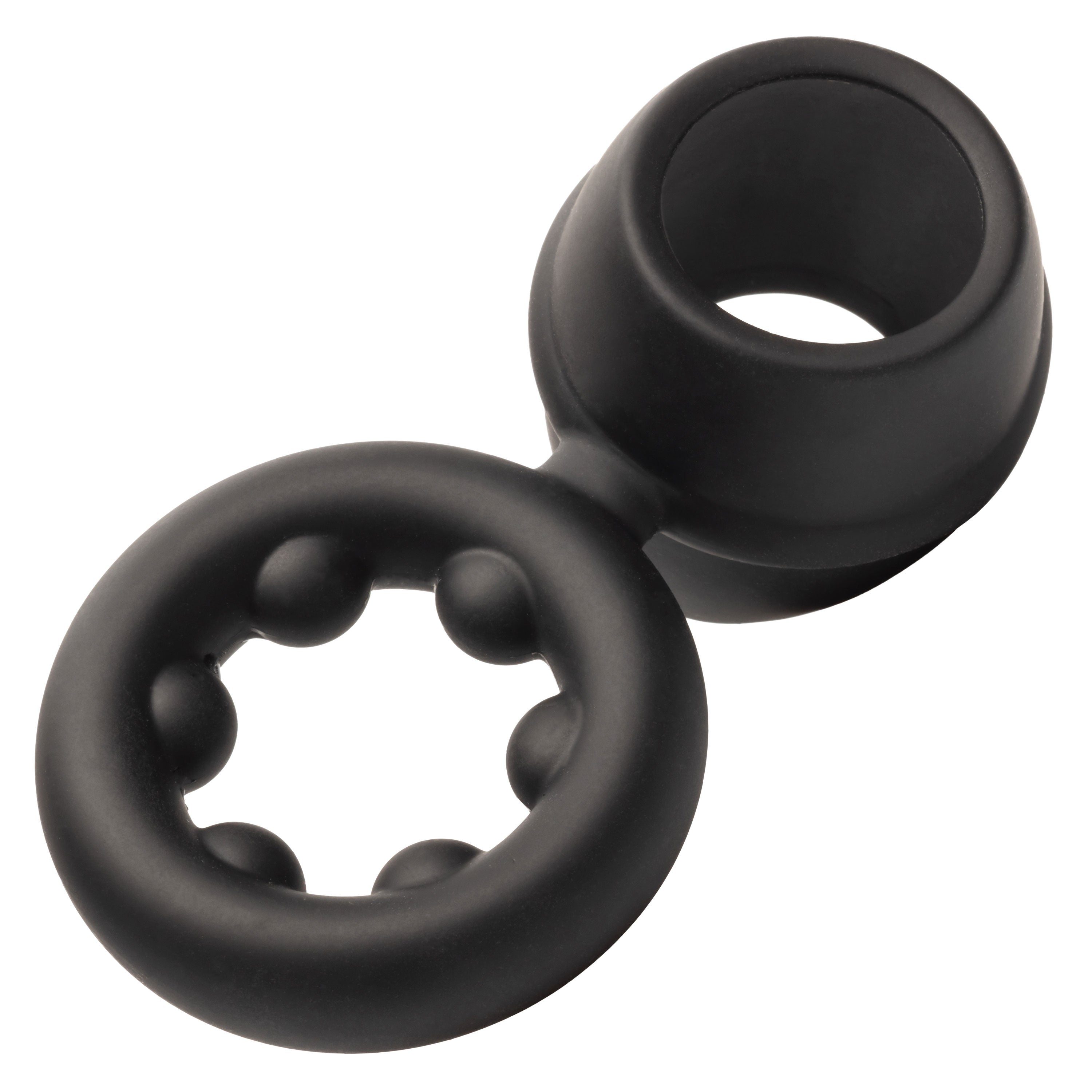 Alpha Liquid Silicone Dual Magnum Ring Black Stretchy Comfortable Size > Cock Ring > Sling
