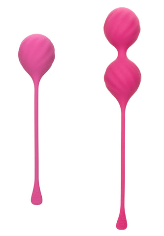 Cal Exotics Kegel Training 2-Piece Set Pink Silicone Weights 25g and 45g for Pelvic Floor Strengthening > Sex Toys For Ladies > Kegel Exercise