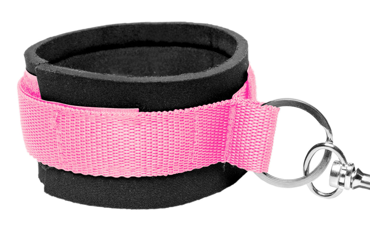 Bedroom Restraint Kit Pink – Adjustable Soft Fabric Restraints Bondage Set > Bondage Gear > Bed Restraints