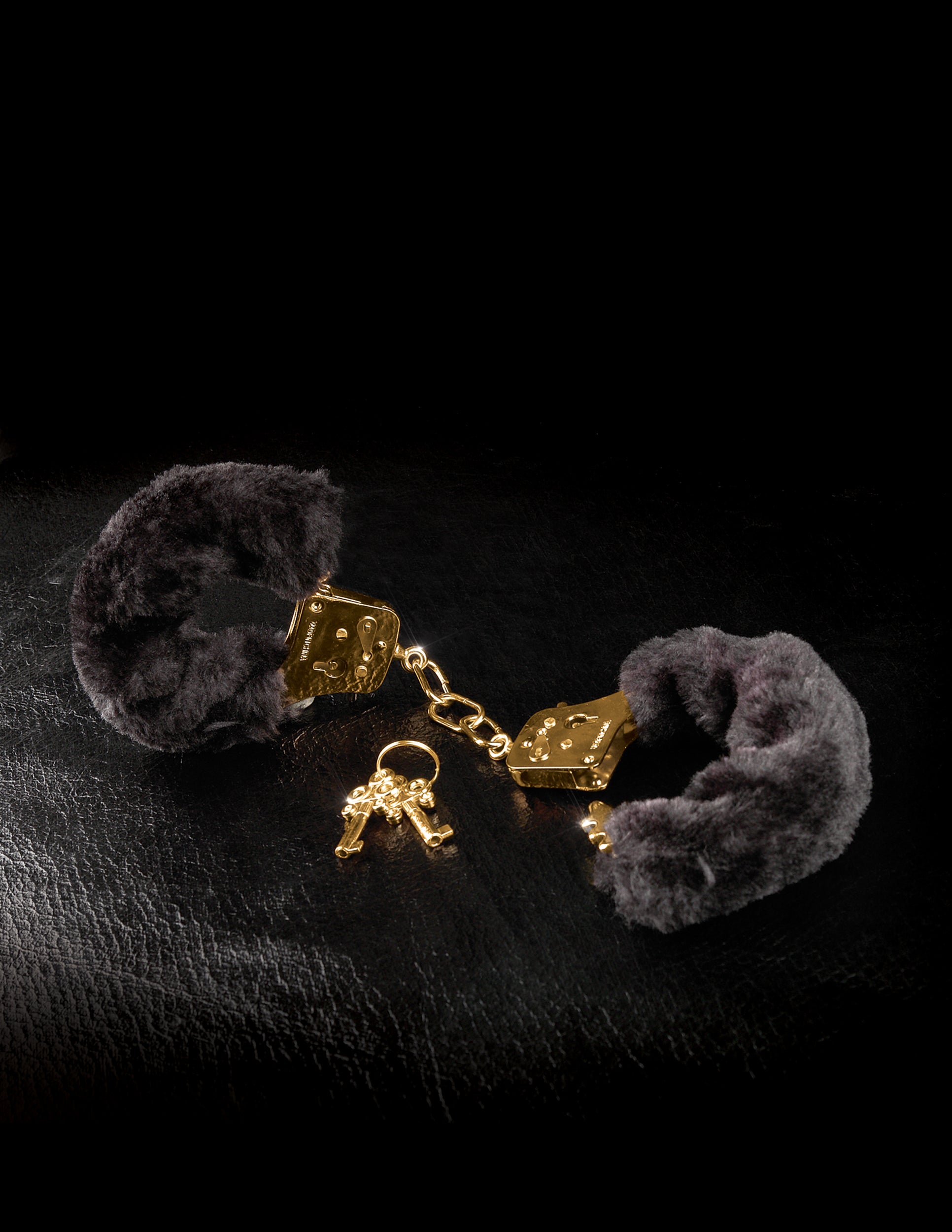 Fetish Fantasy Gold Deluxe Furry Cuffs Black Gold Furry Restraints > Bondage Gear > Restraints