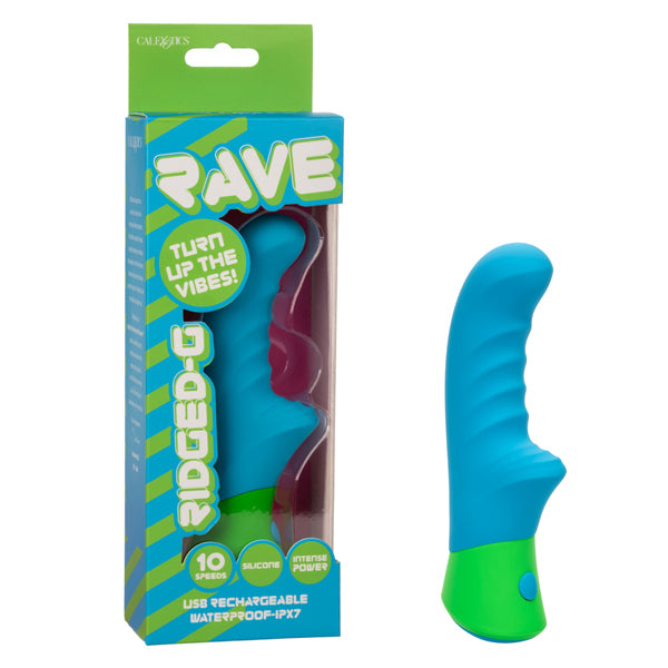 Rave Ridged G (Blue and Green) – Waterproof Rechargeable Massager Vibrators - G Spot