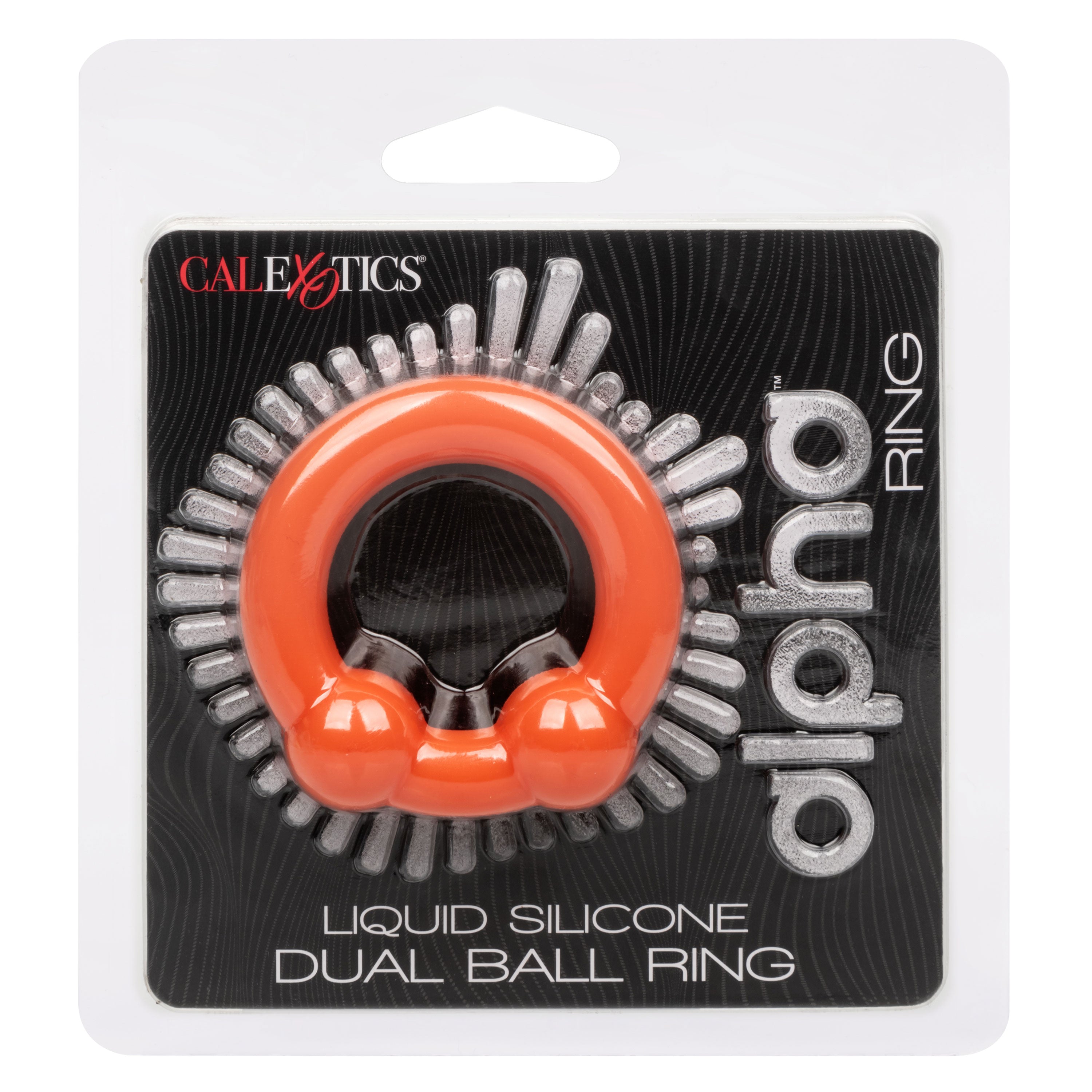Alpha Liquid Silicone Dual Ball Ring Orange Ultra Stretchy Enhancer Ring > Cock Ring > Single