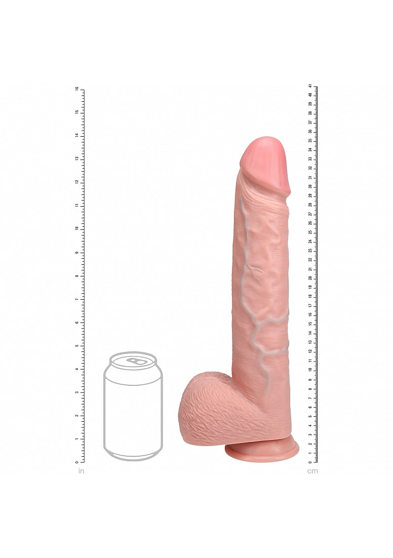 RealRock Extra Long Realistic Skin Dildo with Balls 14 Inch Nude Secondary image