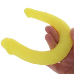 Boundless AC/DC Dong Yellow 13.5 Inch Silicone Double Dong with Satin Finish > Dildos > Double Dildos