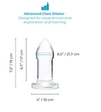 b-Vibe Advanced 7.5 Inch Glass Anal Dilator > Anal Range > Oversized Anal Toys