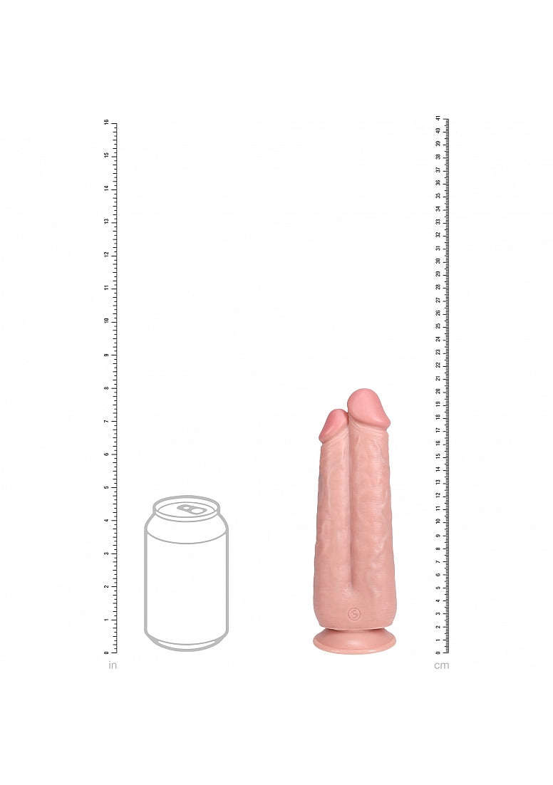 RealRock 7 Inch and 8 Inch Two in One Realistic Dildo with Suction Cup Pink Secondary image
