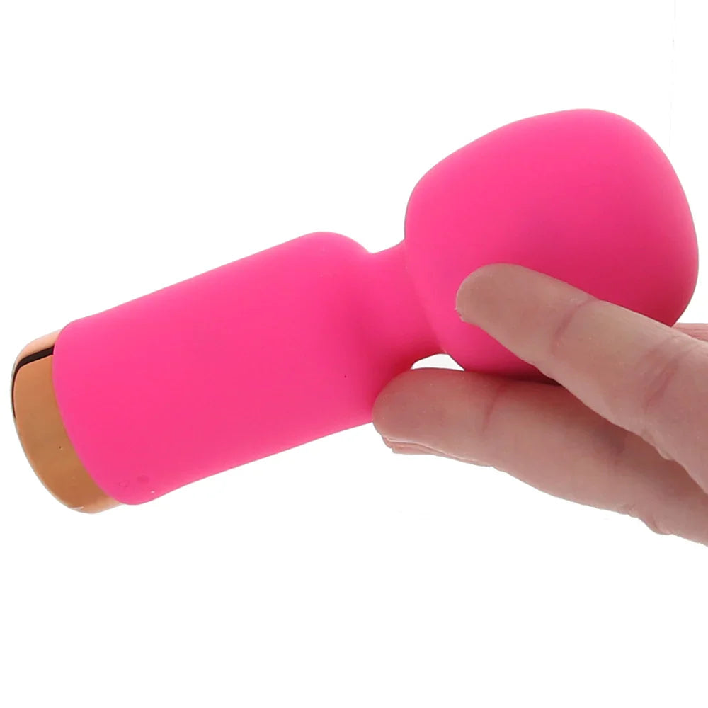 Pink Pussycat Pocket Wand Massager Mini Pink Silicone Vibrator Secondary image