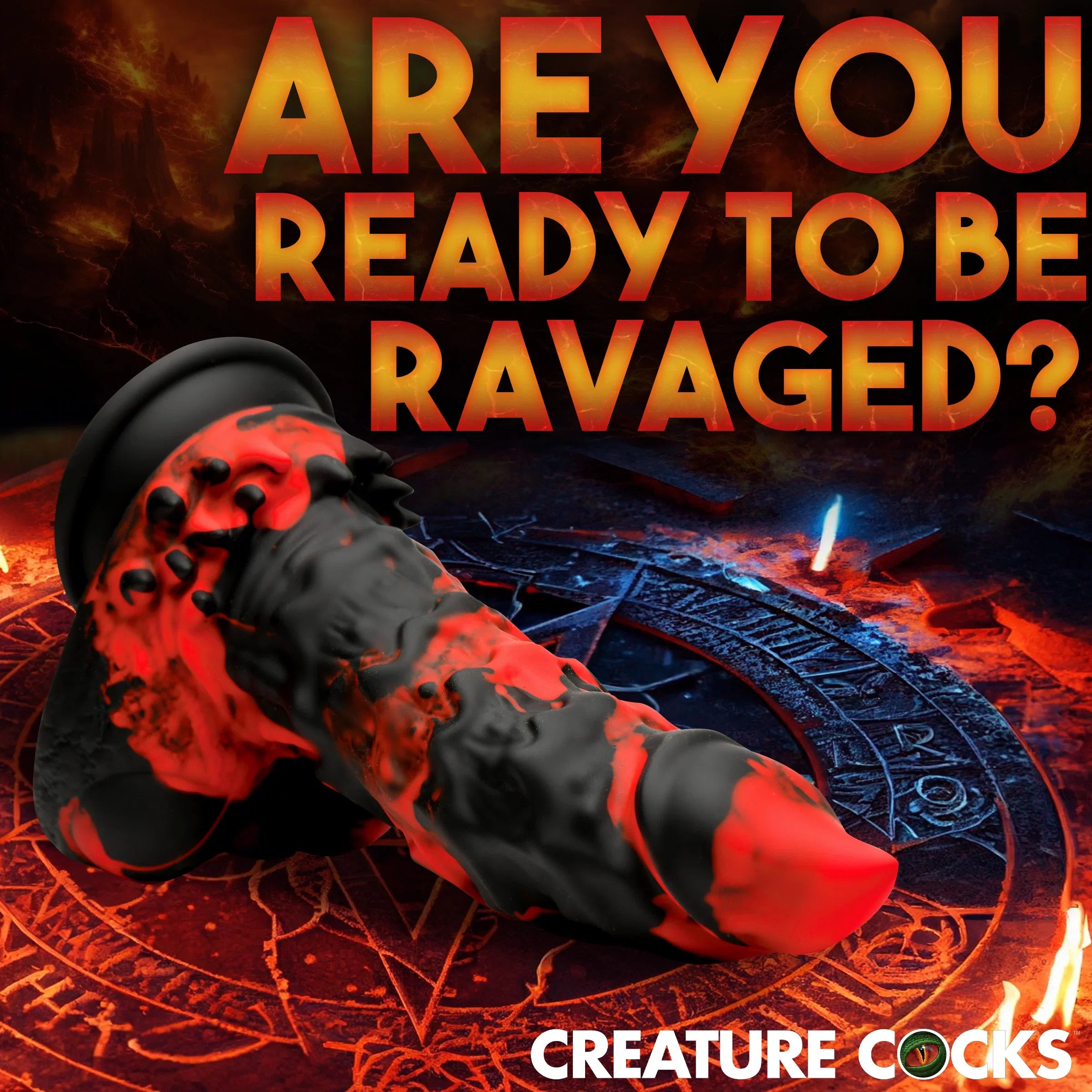 Creature Cocks Fire Demon Monster – Silicone Dildo > Dildos > Fantasy