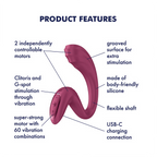Satisfyer G for Goddess 3 Wine Red