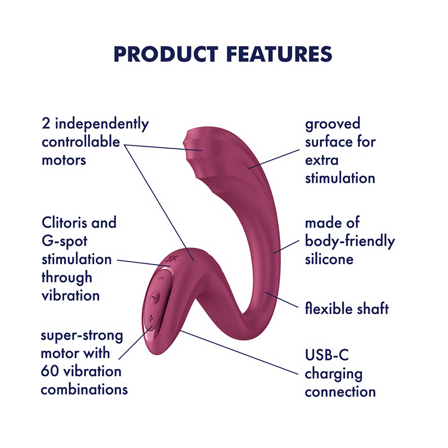 Satisfyer G for Goddess 3 Wine Red