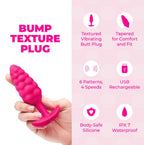 b-Vibe Bump Texture Plug – Rechargeable Silicone Vibrating Plug > Anal Range > Vibrating Butt Plugs