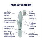 Satisfyer Pearl Bunny 2 (Grey Green) – Dual G-Spot Vibrator with Rotating Pearls > Sex Toys For Ladies > G-Spot Vibrators