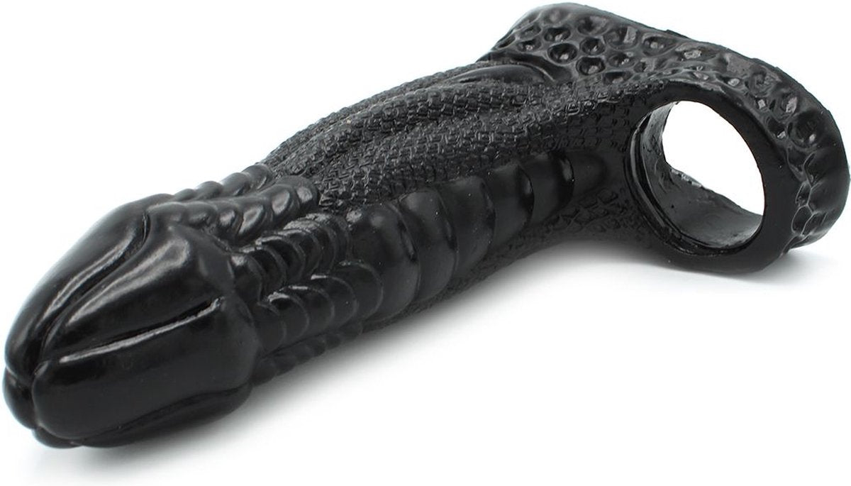 Kiotos Monstar Sleeve 01 Black 6.5" Inch Textured Flexible Liquid Silicone Sleeve > Sex Toys For Men > Penis Sleeves