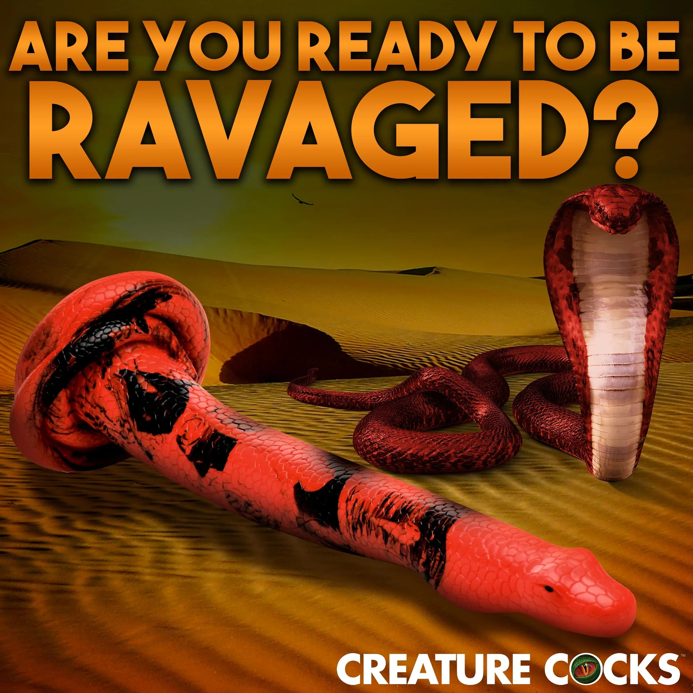 Creature Cocks King Cobra - X-Large 18 Long Silicone Dong