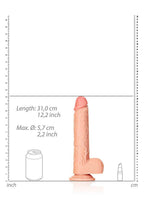 Shots Toys | REALROCK - 11 / 28cm Cock with Balls Regular Straight Dildo - Flesh