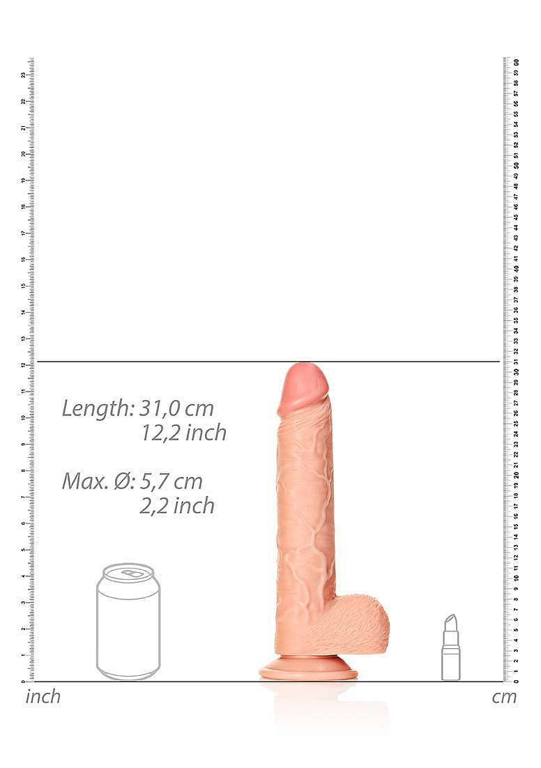 Shots Toys | REALROCK - 11 / 28cm Cock with Balls Regular Straight Dildo - Flesh