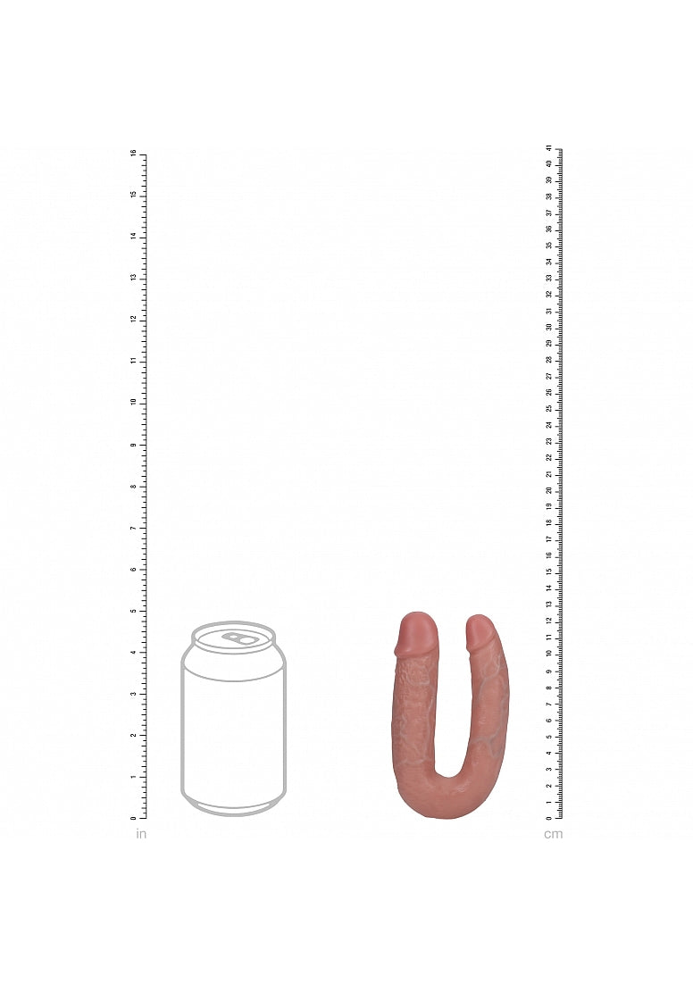 RealRock 5 Inch U Shaped Double Dildo with Premium Ultra Realistic Skin Secondary image
