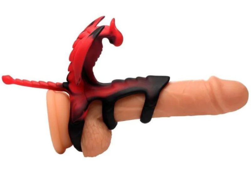 Dragon Flight Multi-Ring Vibrating Silicone Cock Ring > Sex Toys For Men > Penis Sleeves