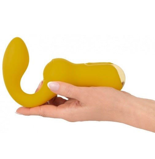 Double Vibrator Yellow Masturbator with 10 Vibration Modes and Flexible Vibro-Wings > Vibrators > Standard Vibrators