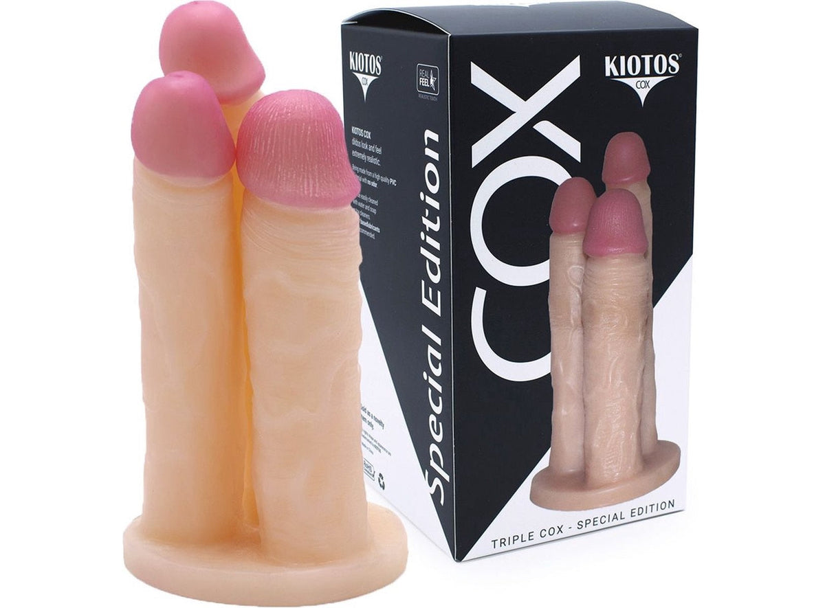 Kiotos COX Flesh Triple Cox Dildo 3-Penetration Realistic PVC with Flat Base Special Edition > Dildos > Other Dildos