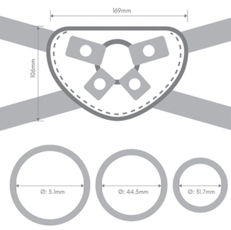 Together Duo Silicone Dildo and Adjustable Harness Set 5.5 and 7.75 Inches > Dildos > Strap On Harnesses