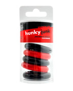 Hunkyjunk Jacker 5-stack Five-pack Tube Super-strong Cockrings Blue/Black