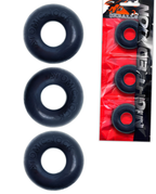 Oxballs Ringer 3-Pack (Night Black) – Silicone Cockring Set > Cock Ring > Sets