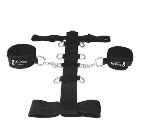 Lux Fetish 3-Piece Adjustable Neck and Wrist Restraint Set Black > Bondage Gear > Restraints