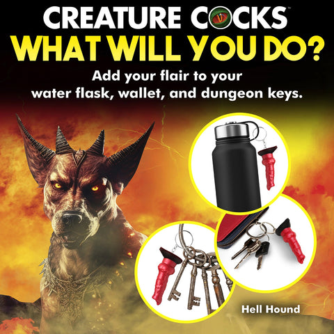 Creature Cocks Hell-Hound Keychain Novelty Fantasy Dildo Keyring Gag Gifts & Novelties