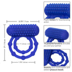 Maximus 10 Bead Rechargeable (Black) – Stretchy Silicone Cock Ring > Cock Ring > Vibrating