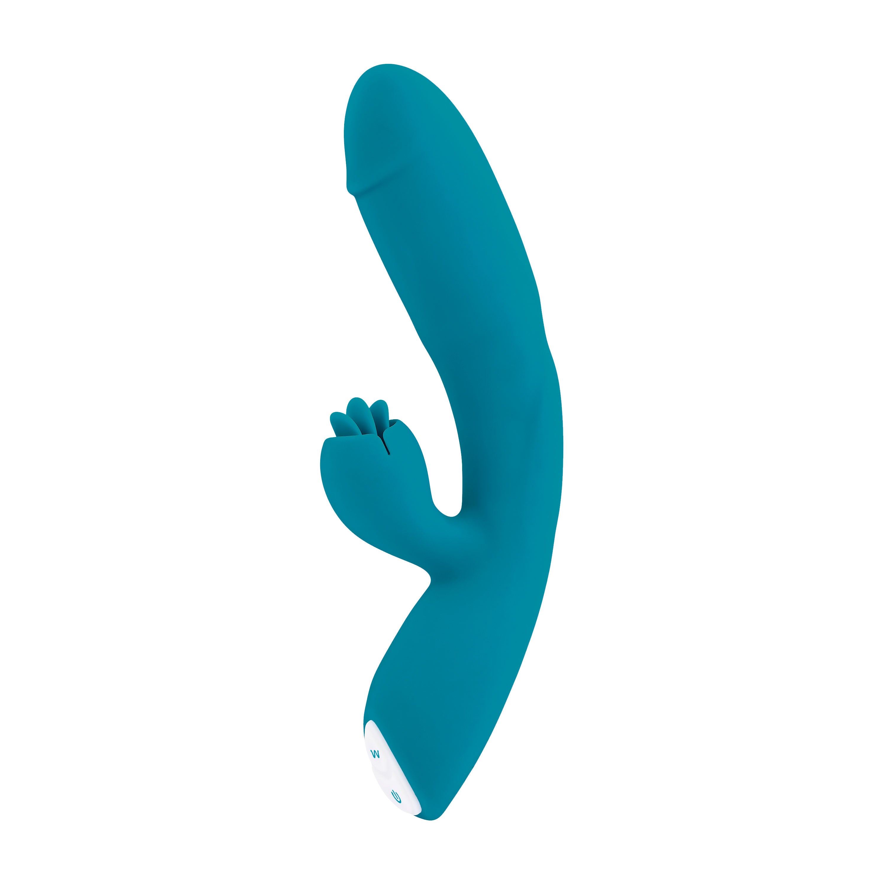 Evolved FIERCE FLICKER Dual Vibe 19.5cm Waterproof Blue > Vibrators > Ladies > Rabbit