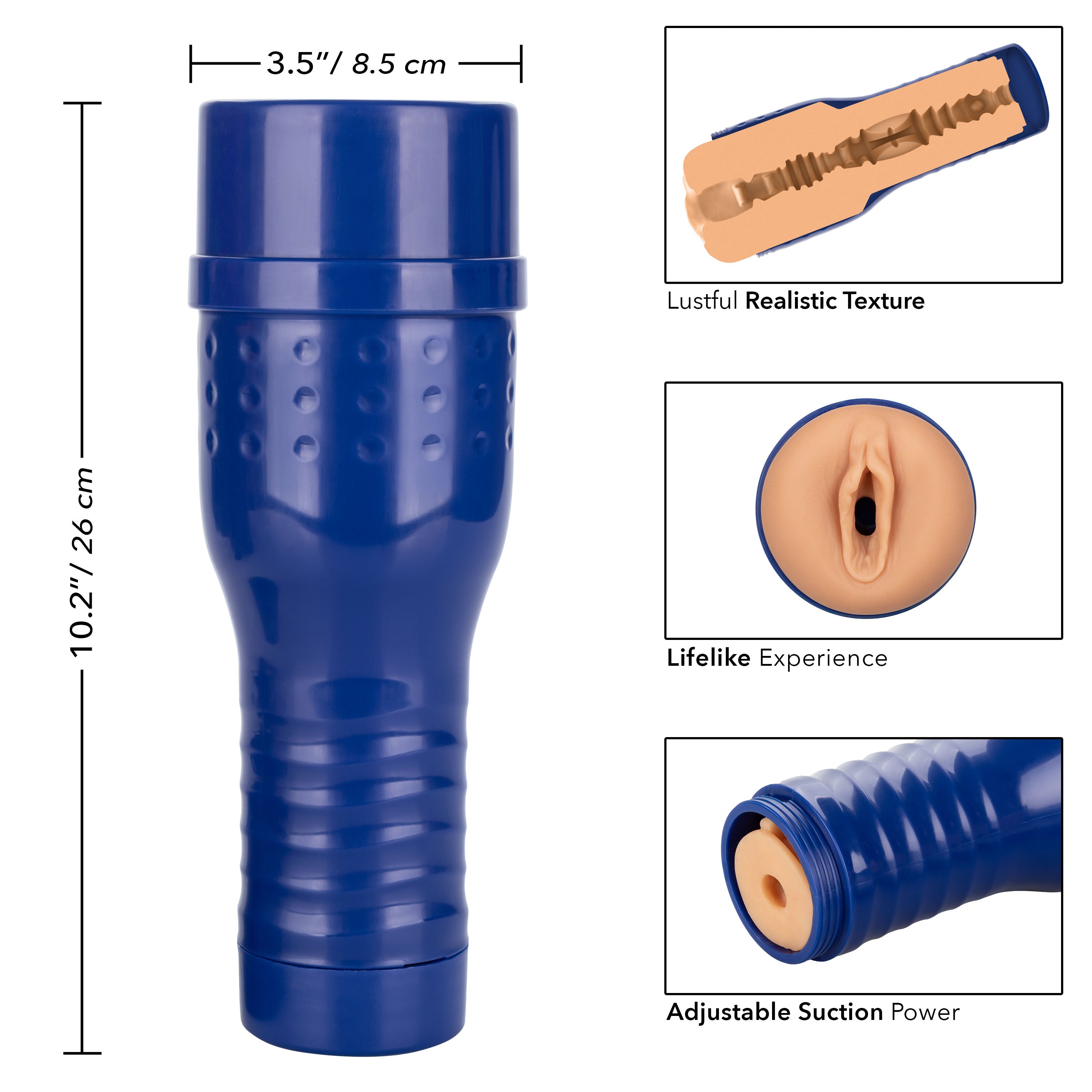 Private Tube Jolee Love Pussy Masturbator with Adjustable Suction and Storage Lid 10.25 Inch Real Skin Technology > Sex Toys For Men > Masturbators > Pornstar