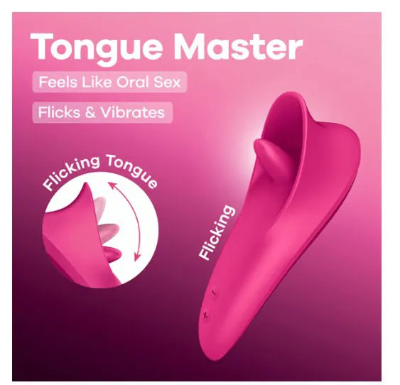 Satisfyer Tongue Master – USB Rechargeable 14.4 cm Clitoral Stimulator > Sex Toys For Ladies > Clitoral Vibrators and Stimulators
