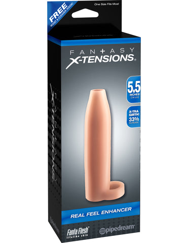 Fantasy X-Tensions Real Feel Enhancer – 5.5 Inch Erection Enhancer Beige > Sex Toys For Men > Penis Sleeves