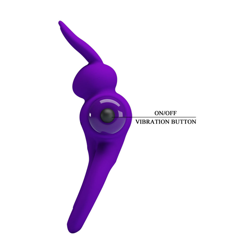 Vibrant 3.82 Inch Penis Ring III – Silicone Rabbit Cock Ring Vibrator > Sex Toys > Couples Toys