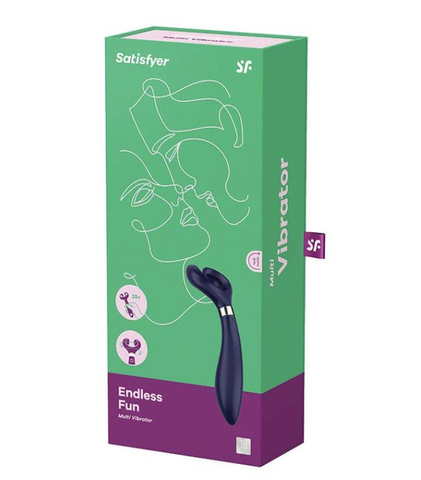 Satisfyer Endless Fun - 180° Rotating Multi-Toy Stimulator - Blue Blue STIMULATORS