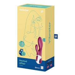 Satisfyer Heated Affair Warming Rabbit Vibrator in Burgundy with Bluetooth Connectivity and Body-Safe Silicone Default Title VIBRATORS-RABBIT