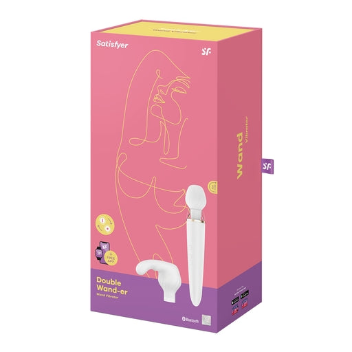 Satisfyer Double Wand-er Woman White with Interchangeable Heads and App Control Default Title VIBRATORS-PREMIUM