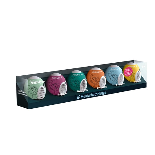 Satisfyer Masturbator Eggs Assorted Pack 6 Compact Size Masturbators Mixed > Sex Toys For Men > Masturbators Cup