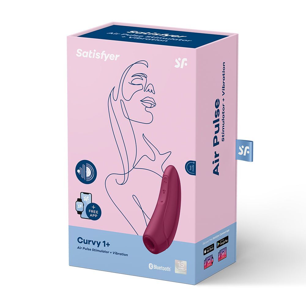 Satisfyer Curvy 1 Plus – App Enabled Clitoral Stimulator with Air-Pulse and Vibration Functions > Sex Toys For Ladies > Air Pulsation