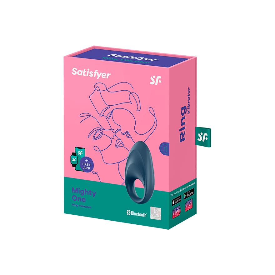 Satisfyer Mighty One Silicone Cock Ring – Comfort-Fit Stretchable Couples Ring > Cock Ring > Vibrating