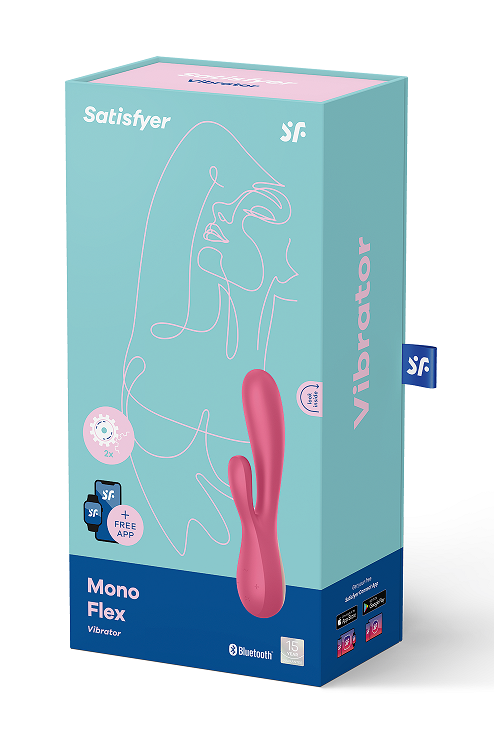 Satisfyer Mono Flex App Controlled USB Rechargeable Flexible Dual Motor Rabbit Vibrator > Vibrators > Ladies > Rabbit