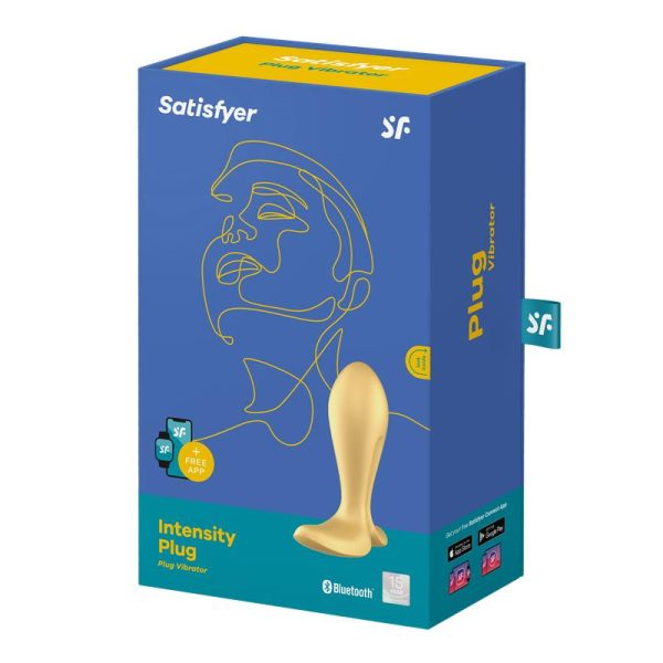Satisfyer Intensity Plug Vibrator Gold Bluetooth Rechargeable Waterproof Default Title Butt Plugs - Vibrating